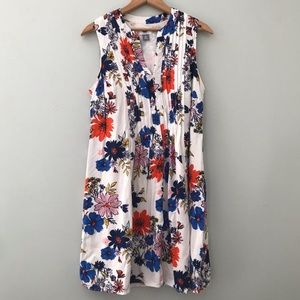 Old Navy floral print shift dress M Tall